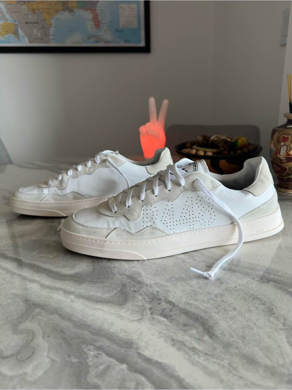 P448 x Project Sustainability Bali Recycled White Sneakers